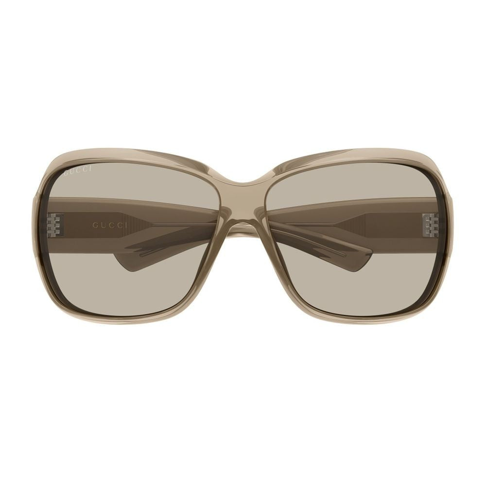 Gucci Oversized Soft-Square Sunglasses With Sculpted Front And Logo Detail Gg2176s Linea Institutional Logo