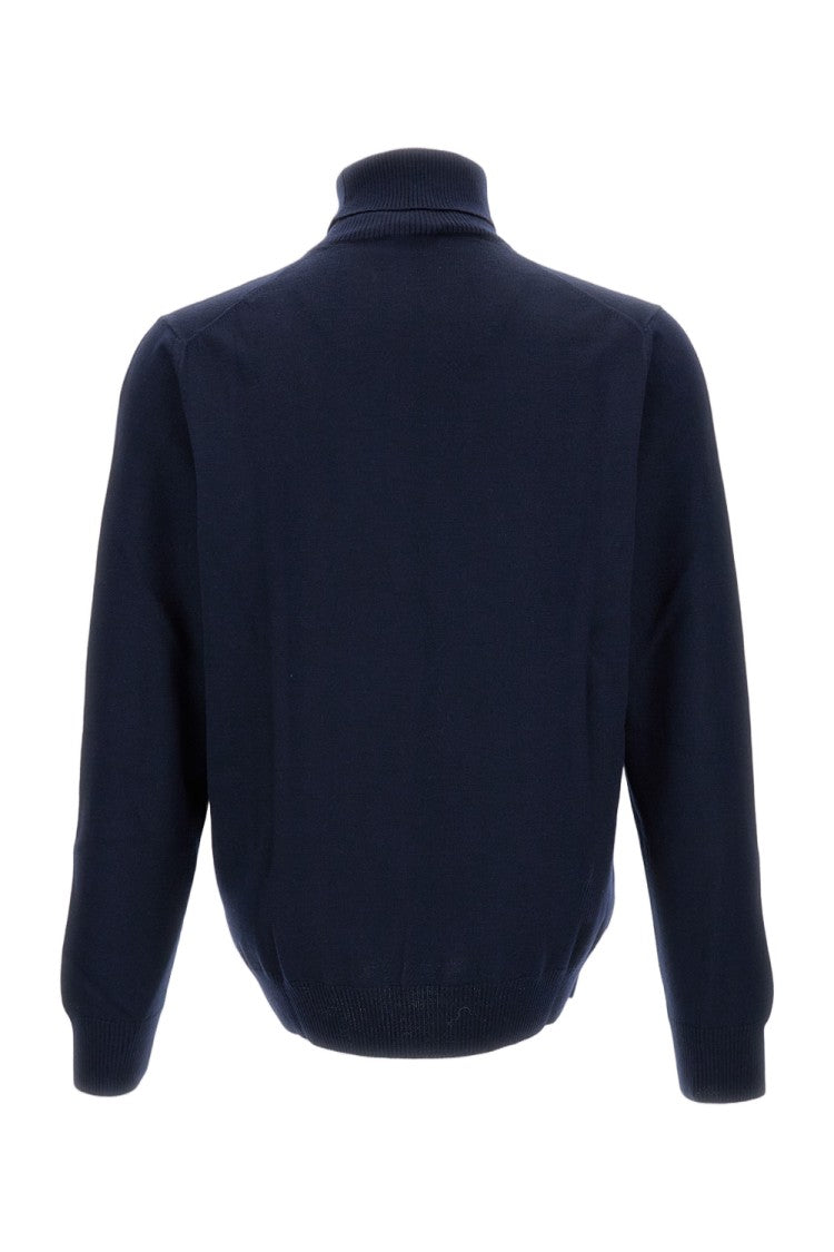 Fay Wool Turtleneck Sweater With High Collar