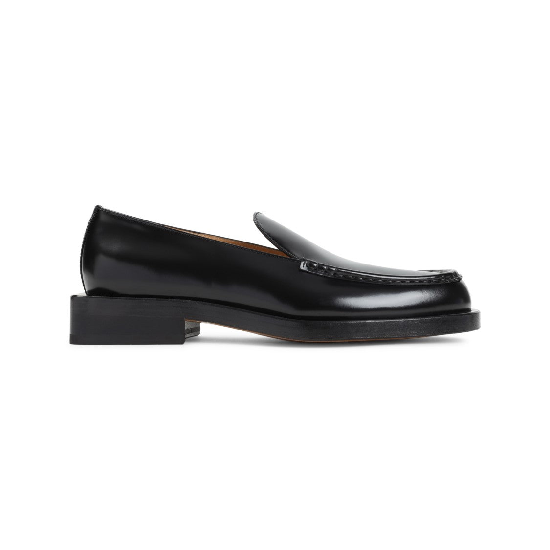 Jacquemus Polished Black Leather Loafers