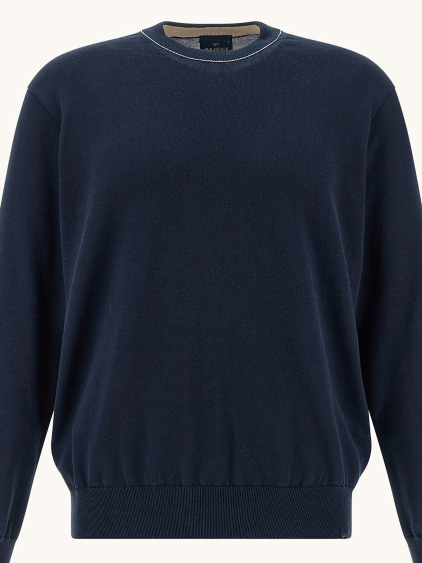 Paul & Shark Deep Navy Classic Cotton Sweater