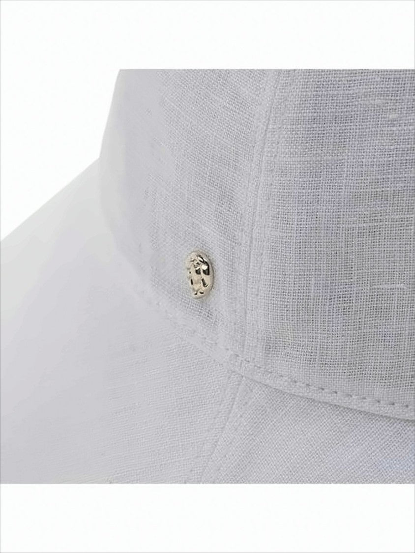 Helen Kaminski Linen Bucket Hat With Subtle Stitching And Emblem