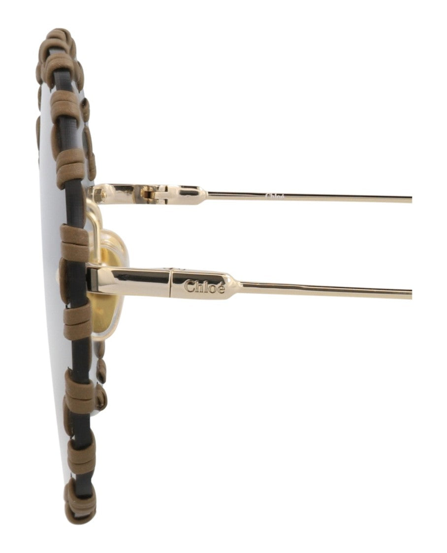 Chloé Round-Frame Metal Sunglasses