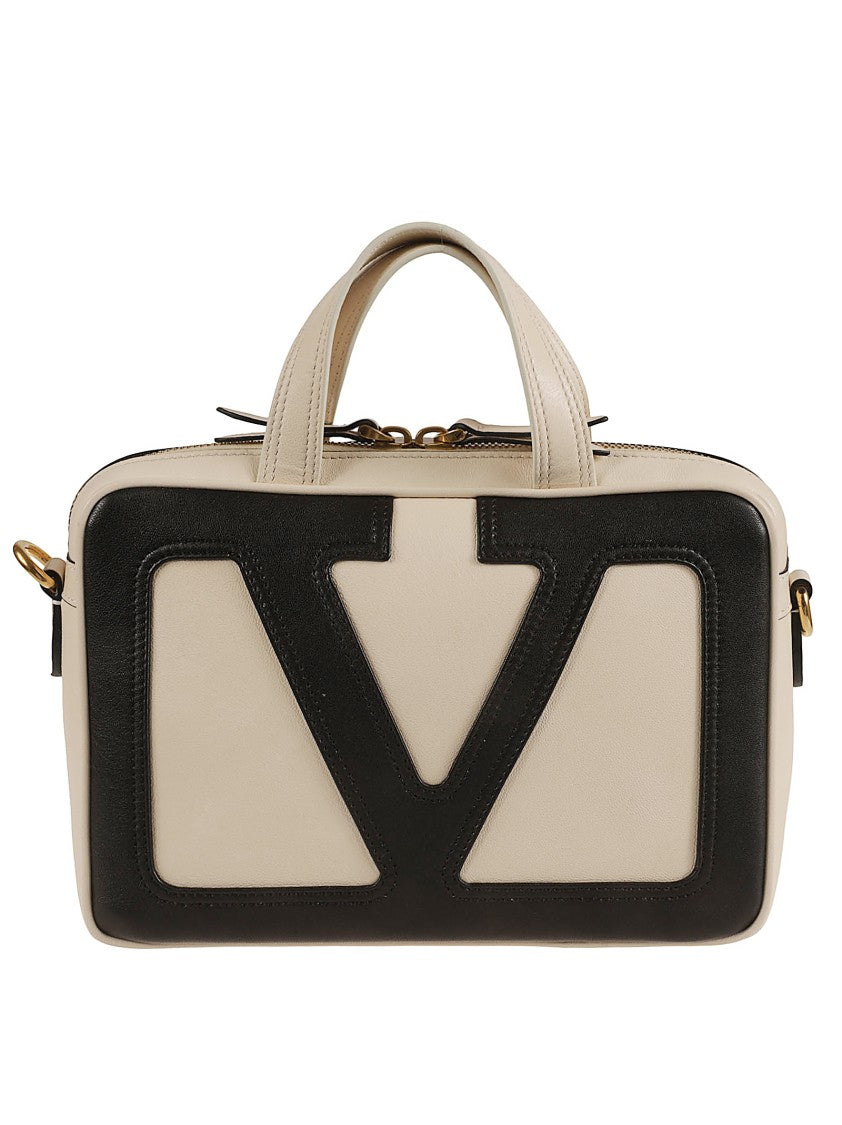 Valentino Garavani Structured Lambskin Leather Handbag