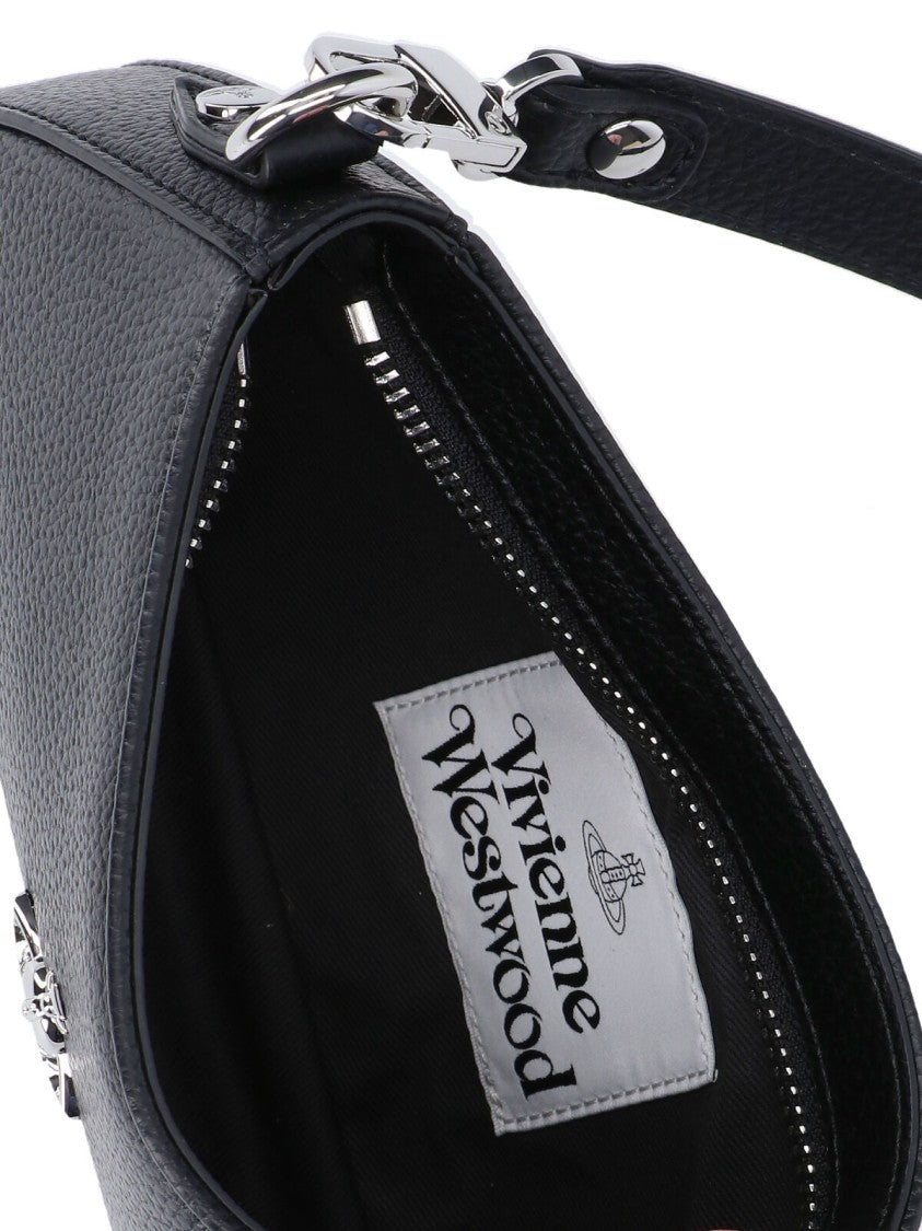 Vivienne Westwood "Tasha" Shoulder Bag In Black Fabric