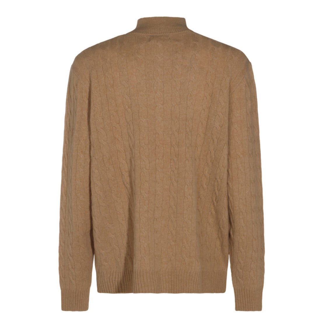 Polo Ralph Lauren Cable Knit Sweater With Half-Zip Closure And Mock Neck Collar
