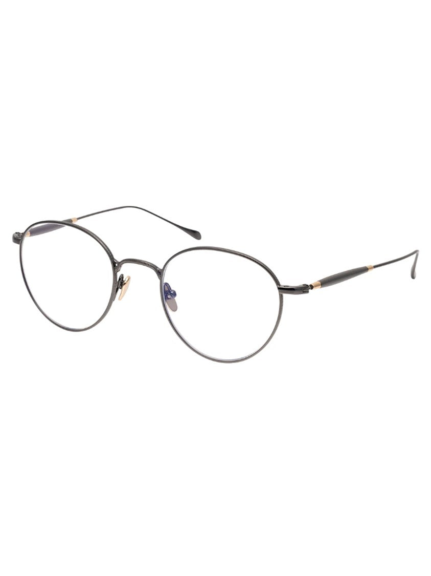 Masunaga Titanium Oval-Frame Eyeglasses With Adjustable Nose Pads