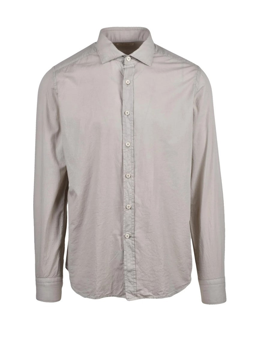 Ghirardelli Beige Breathable Cotton Shirt