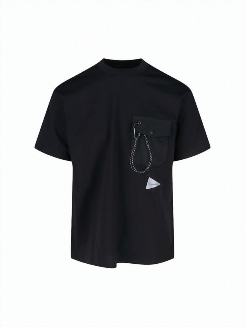 And Wander Boxy-Fit Short-Sleeved T-Shirt With Flap Pocket