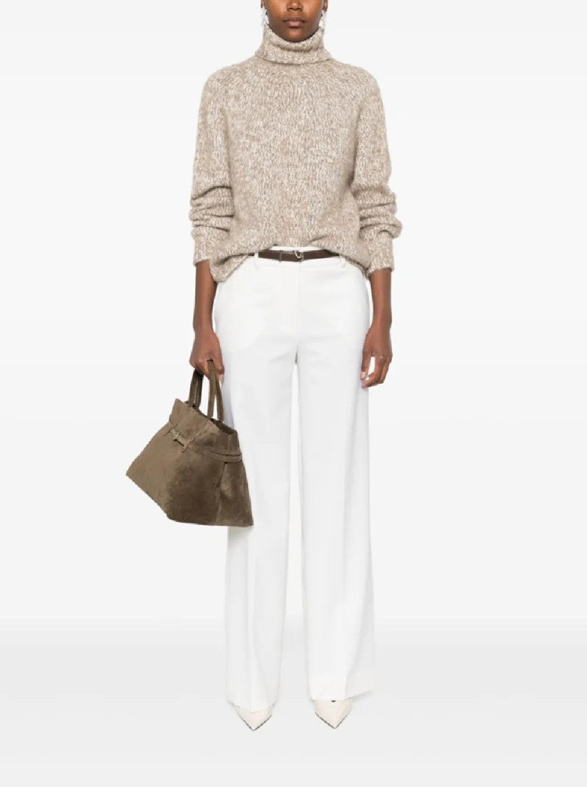 P.A.R.O.S.H. High-Waisted Wide-Leg Trousers With Tailored Fit