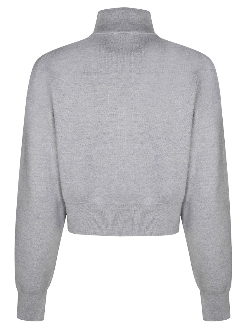 Victoria Beckham Fitted Zip-Up Top With High Collar