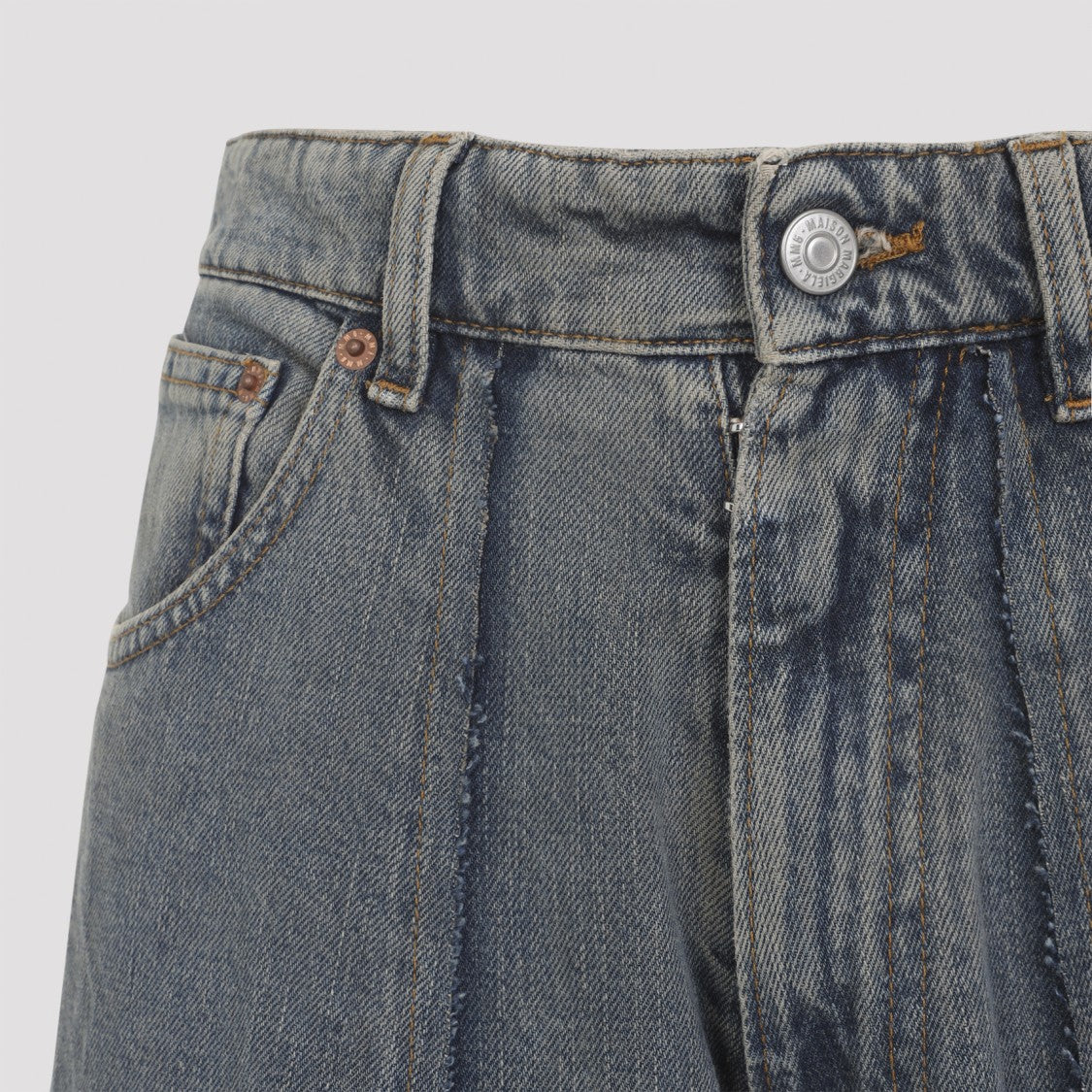 Mm6 By Maison Margiela 5 Pockets Light Grey Cotton Jeans