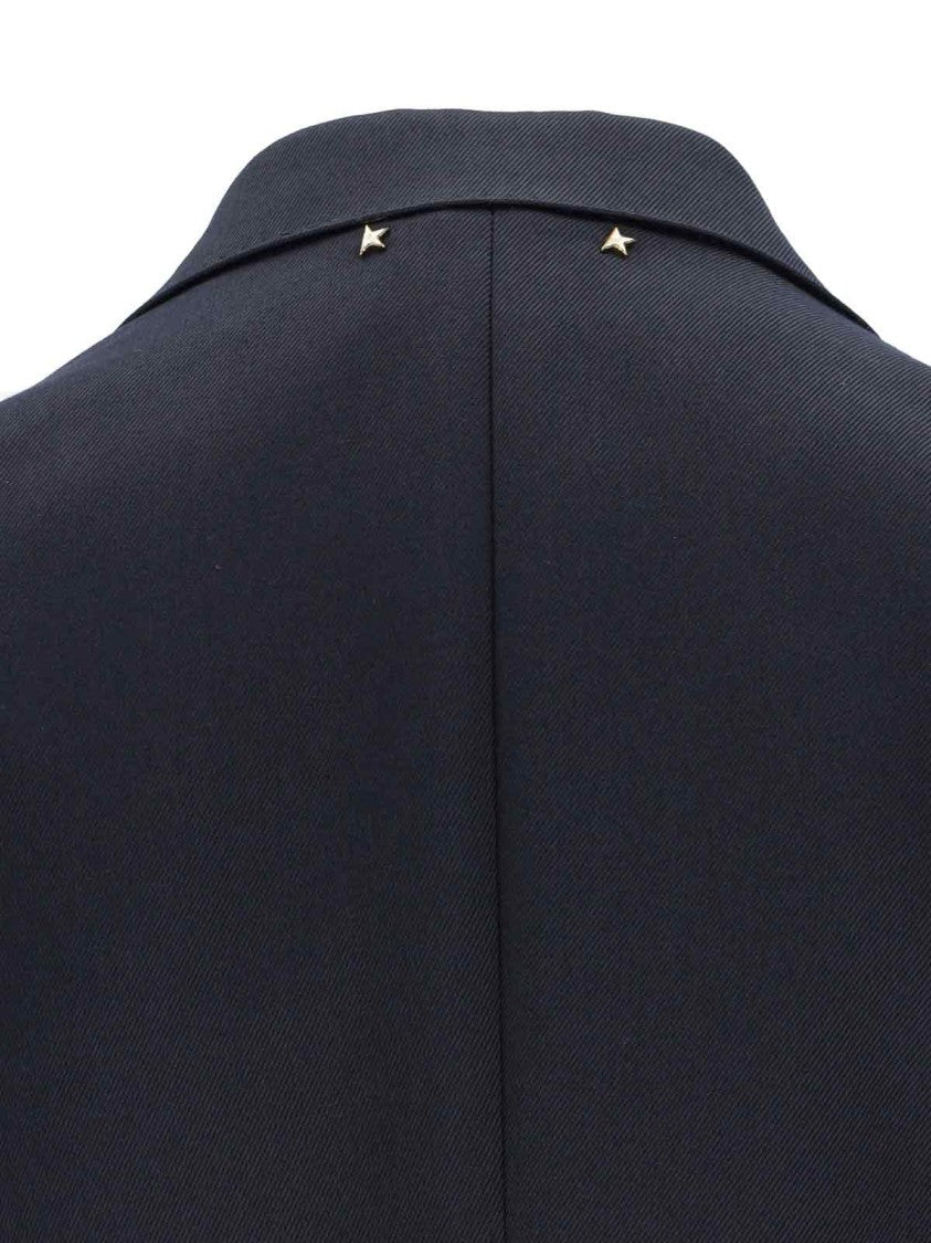 Golden Goose Blue Double Breasted Wool Blend Blazer