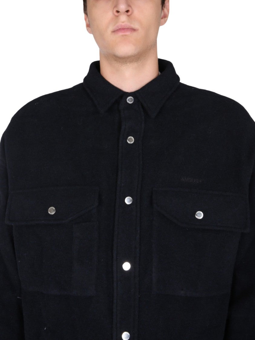 Ambush Padded Oversized Jacket With Classic Collar