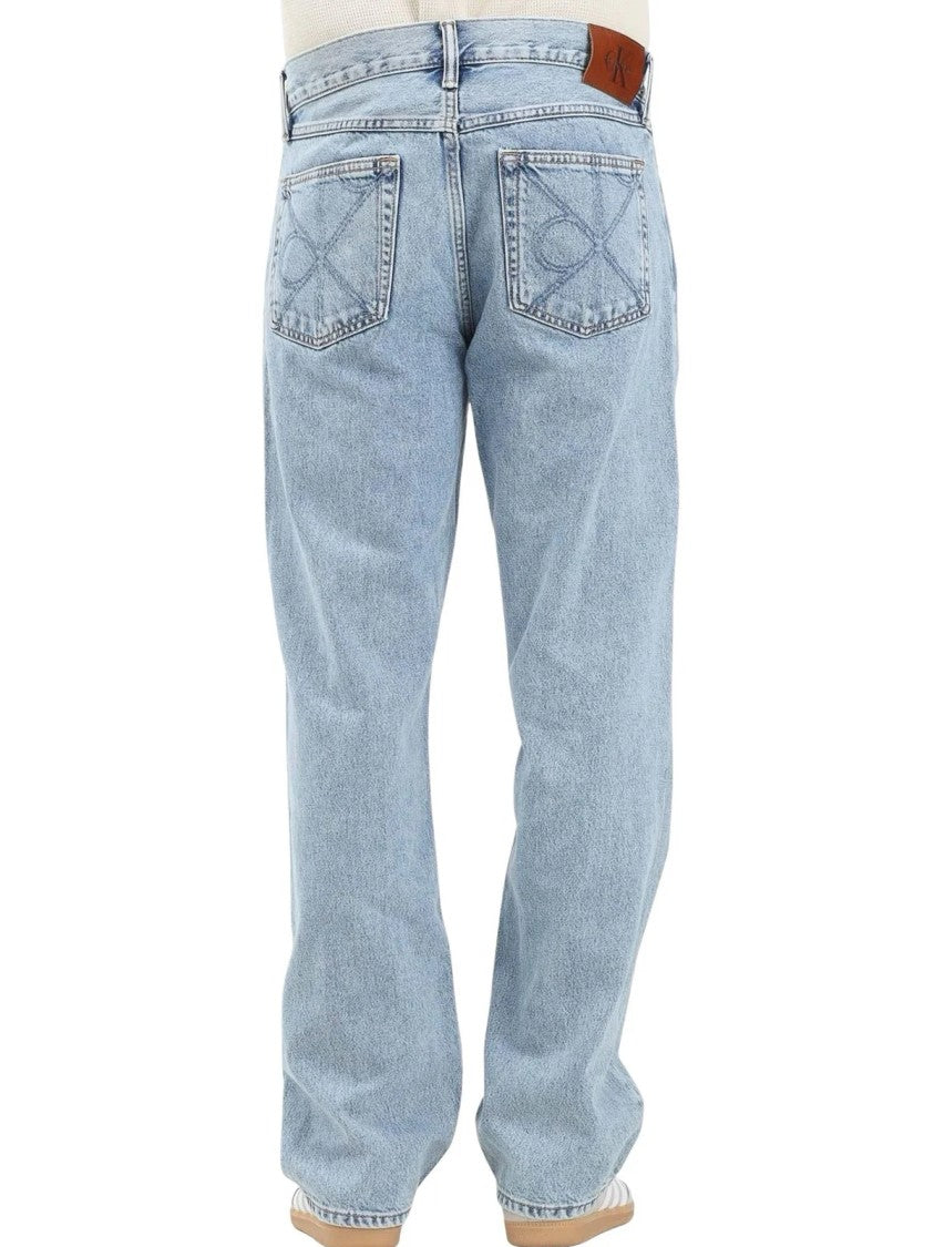 Calvin Klein Jeans Light Blue Cotton Straight Jeans