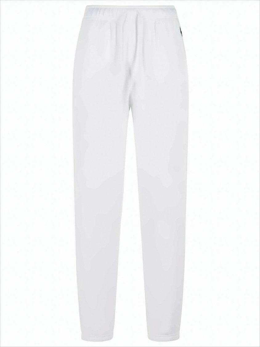 Polo Ralph Lauren Relaxed White Jogger Pants With Elastic Waistband