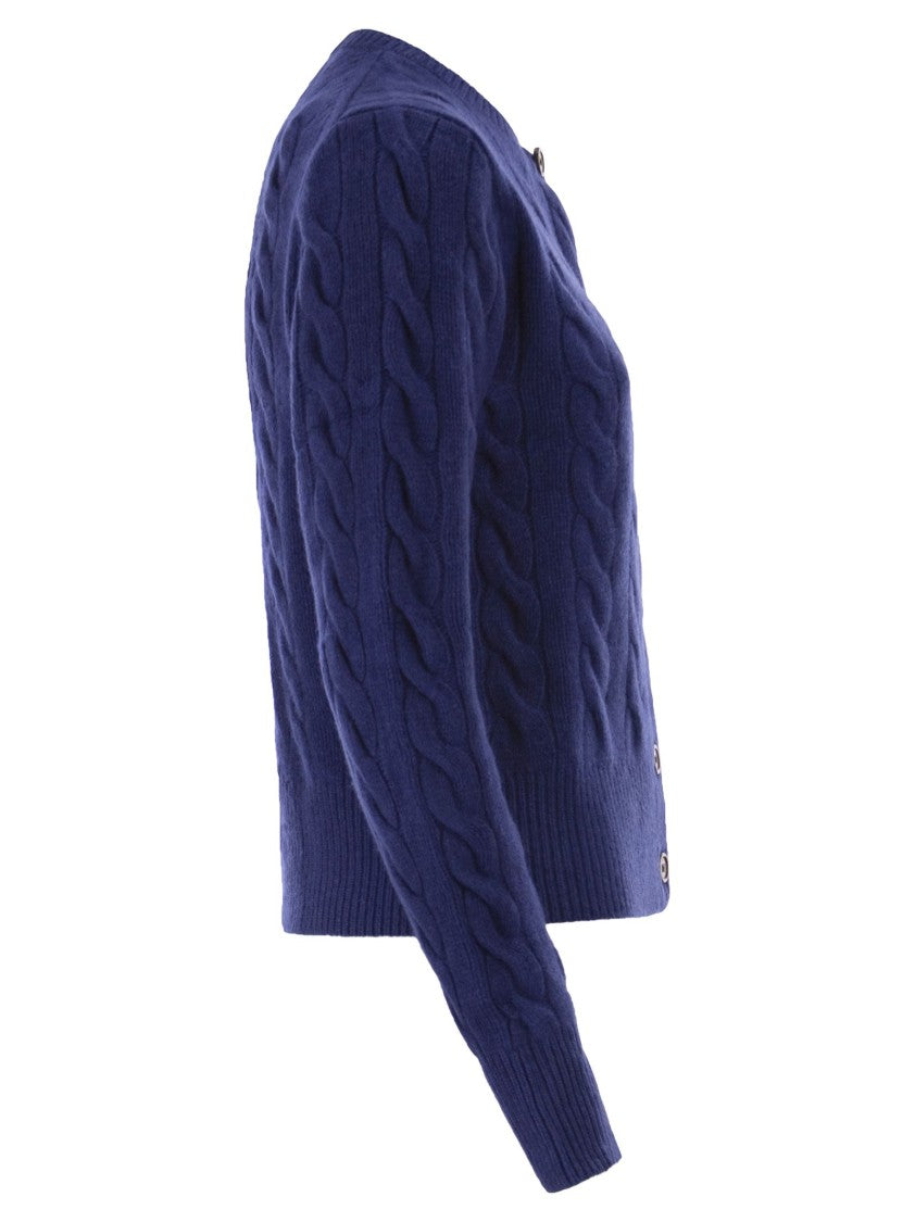 Polo Ralph Lauren Wool And Cashmere Cable Knit Cardigan