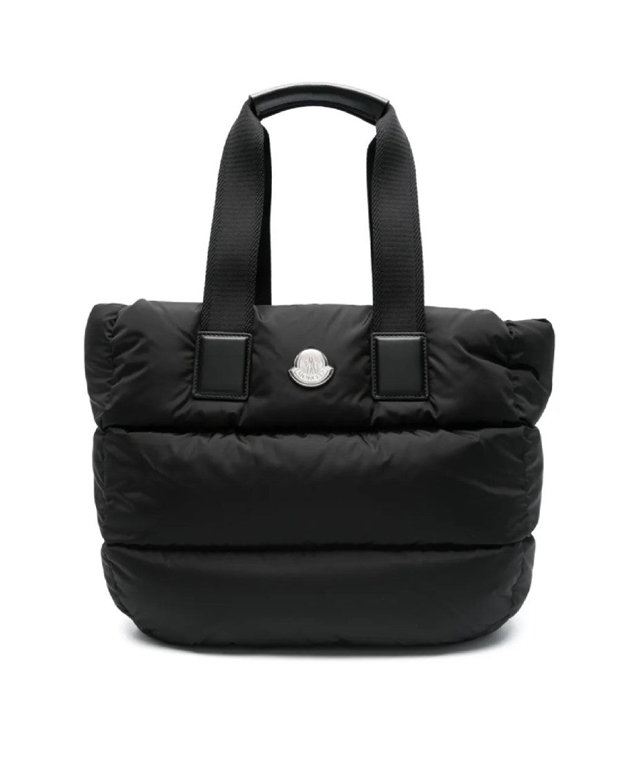 Moncler Quilted Black Bag With Structured Silhouette