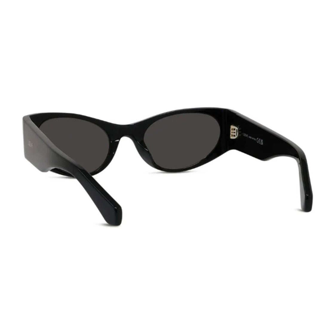 Loewe Black Elongated Oval Acetate Sunglasses