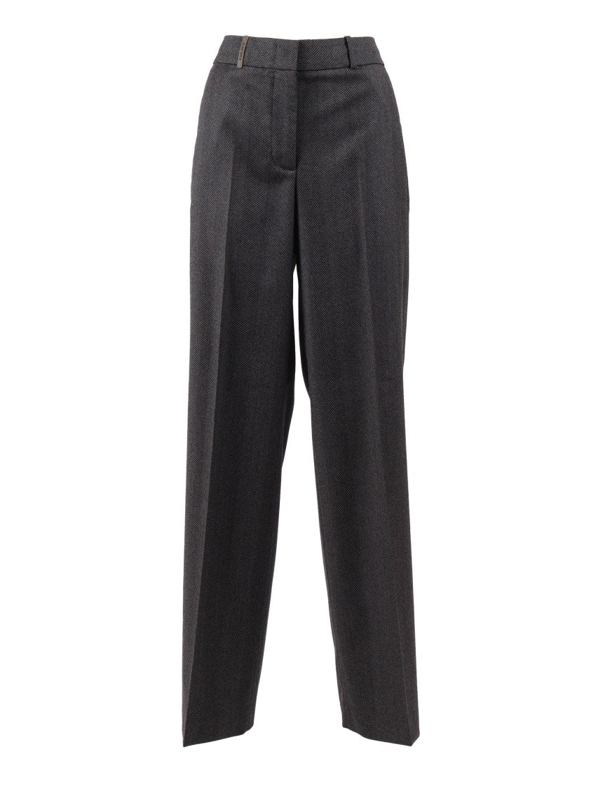 Peserico Tailored Straight-Leg Trousers In Smooth Fabric Blend
