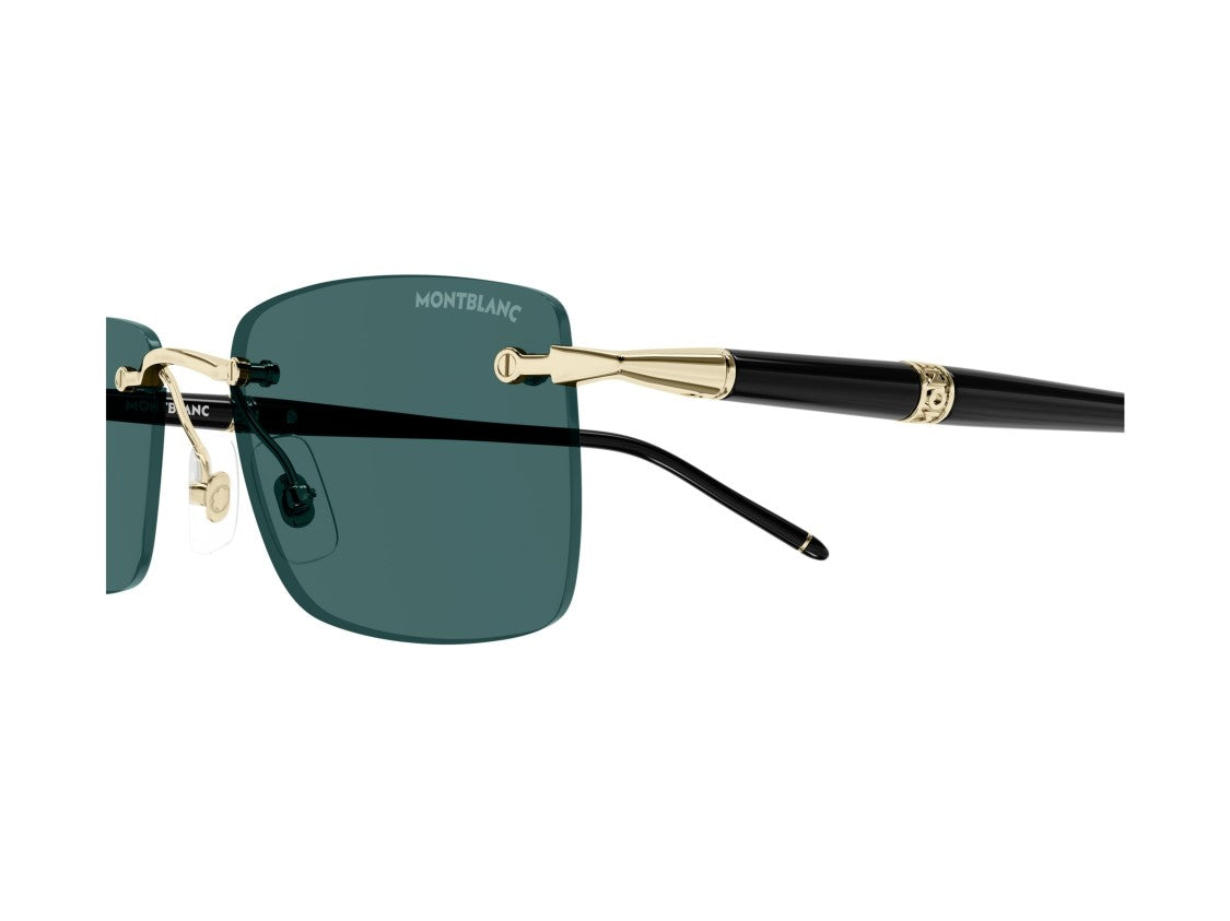 Montblanc Gold Mb0344s Rimless Square Sunglasses