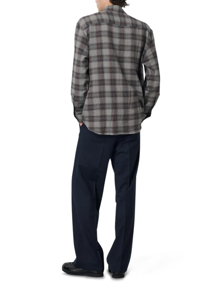Sunflower Studio Shirt Cotton-Cashmere Blend Plaid Casual Shirt