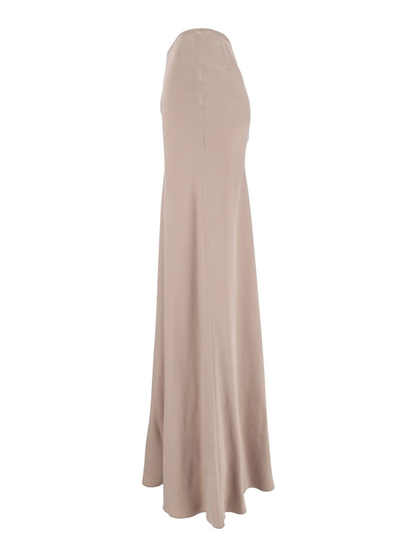 Fabiana Filippi Mocha High-Waist Flared Skirt