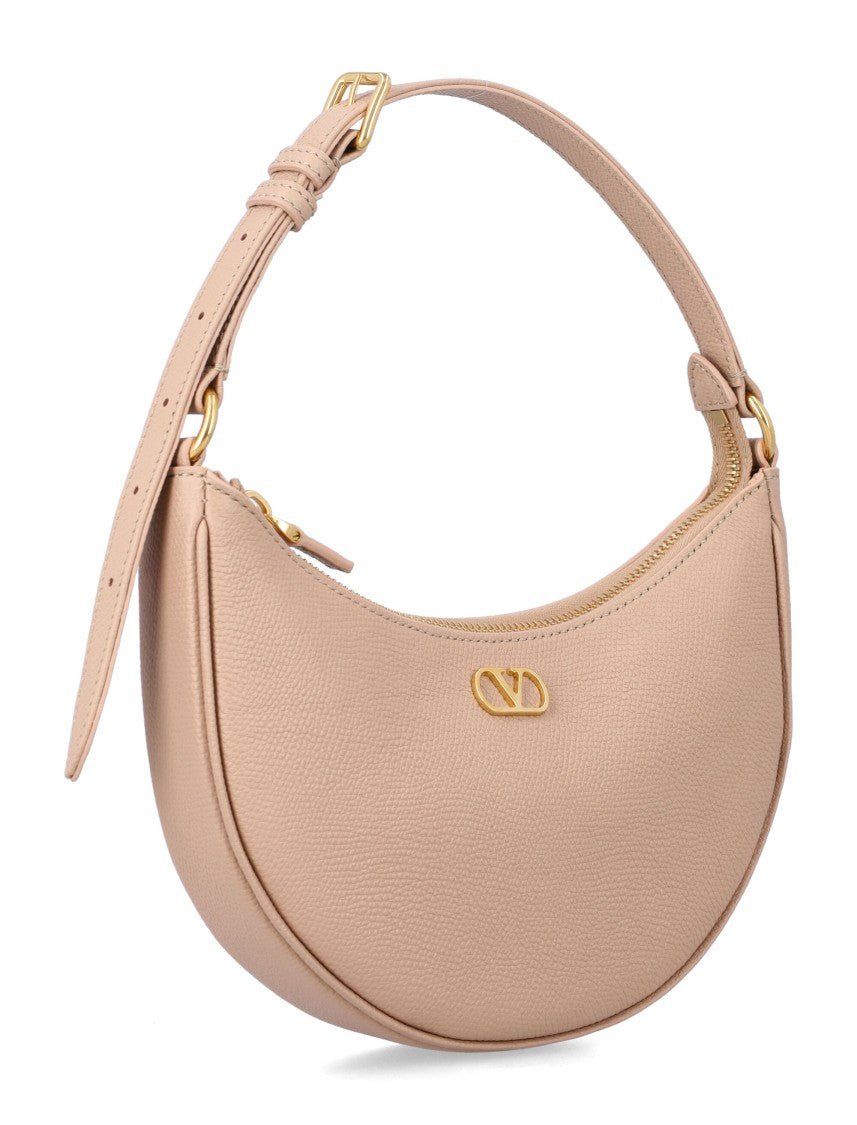Valentino Garavani Vlogo Leather Mini Hobo Bag