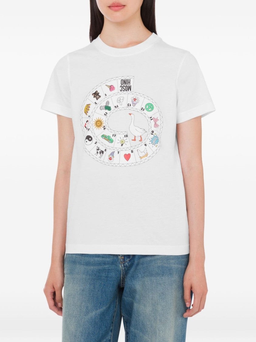 Moschino White Silk And Nylon Casual Top