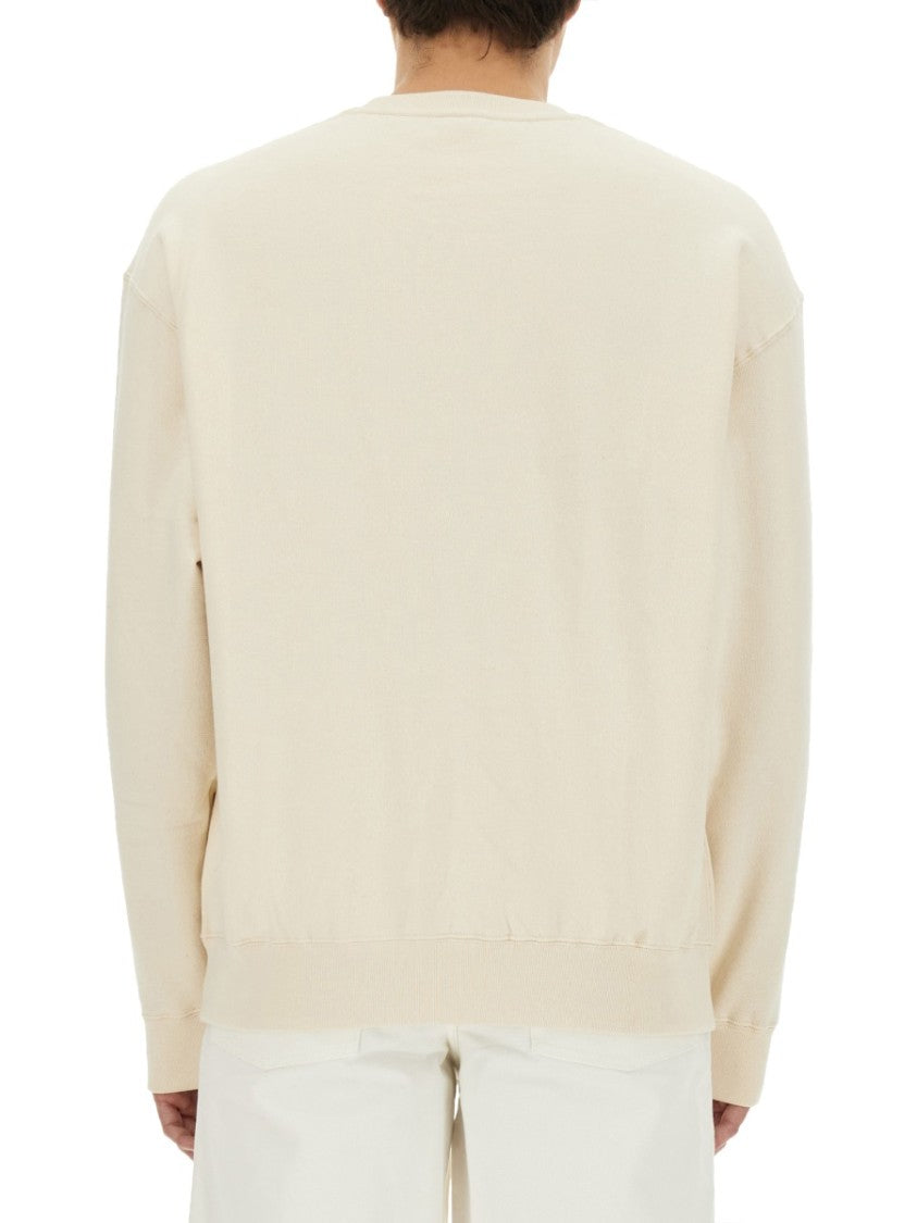 Jil Sander Crew Neck Sweatshirt With Signature Logo