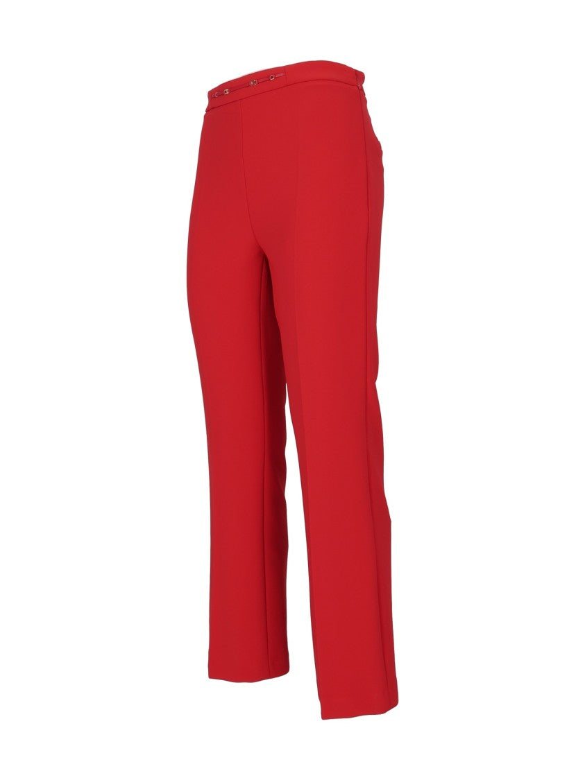 Elisabetta Franchi Cropped Straight-Leg Pants With Tailored Finish