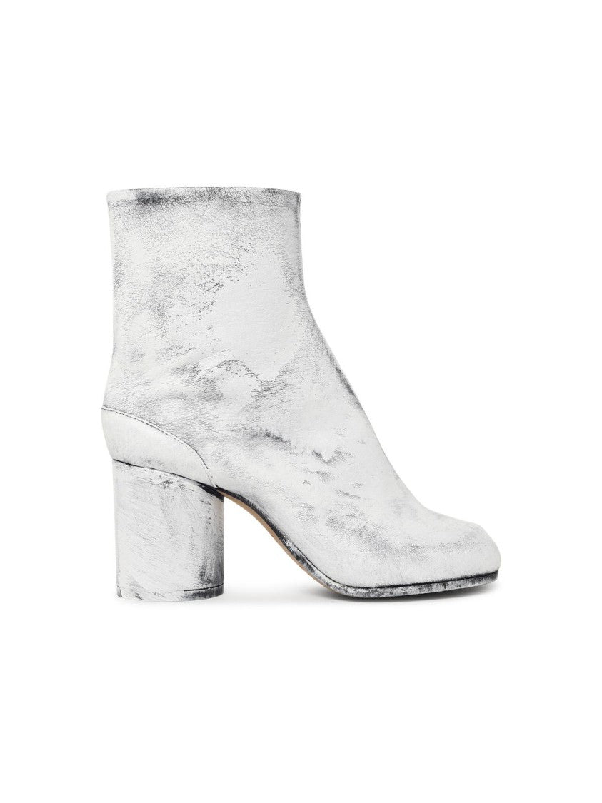 Maison Margiela 'Tabi Bianchetto' Black And White Leather Boots