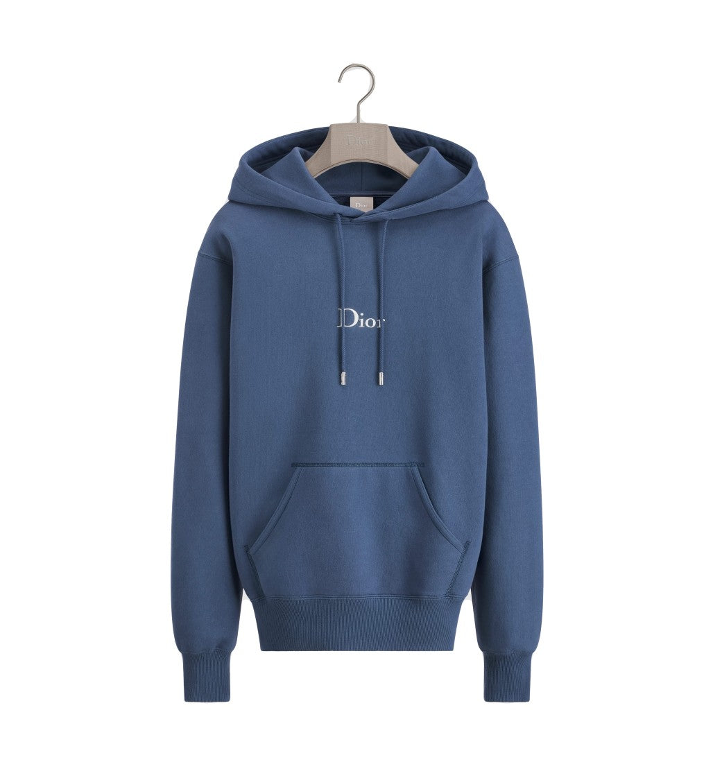 Christian Dior Minimalist Hoodie With Adjustable Drawstring And Embroidered Logo