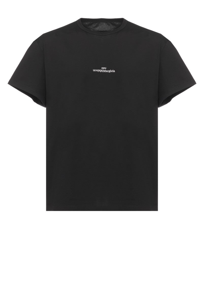 Maison Margiela Black Printed Cotton T-Shirt