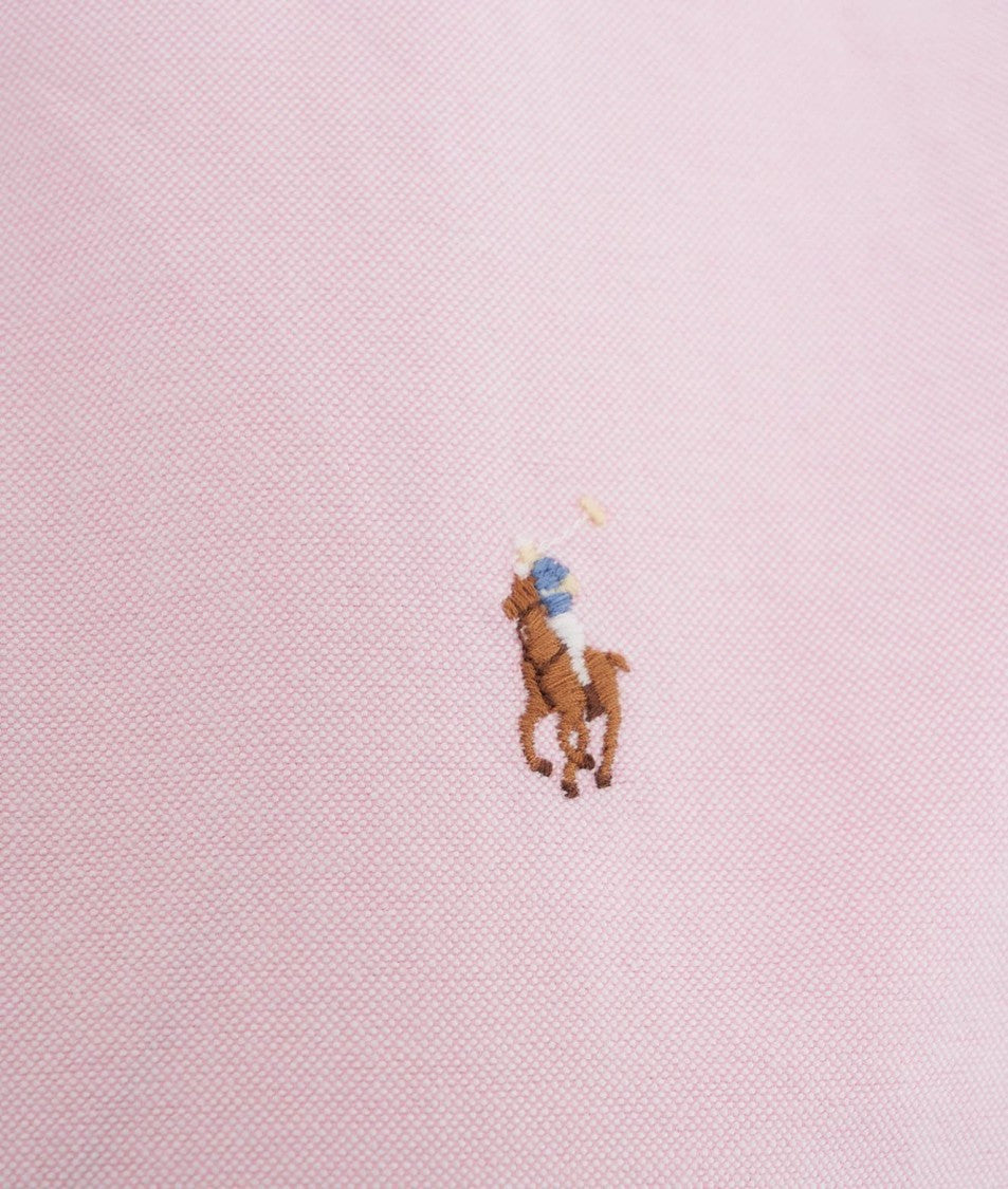 Polo Ralph Lauren Light Pink Button-Up Shirt With Subtle Embroidered Logo