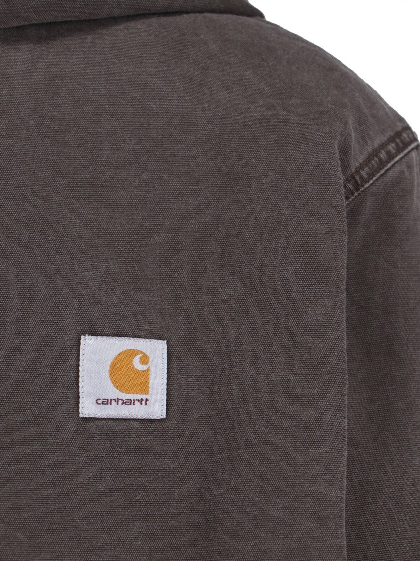 Carhartt Wip Contrast Lined Cotton Hooded Jacket With Zip Closure