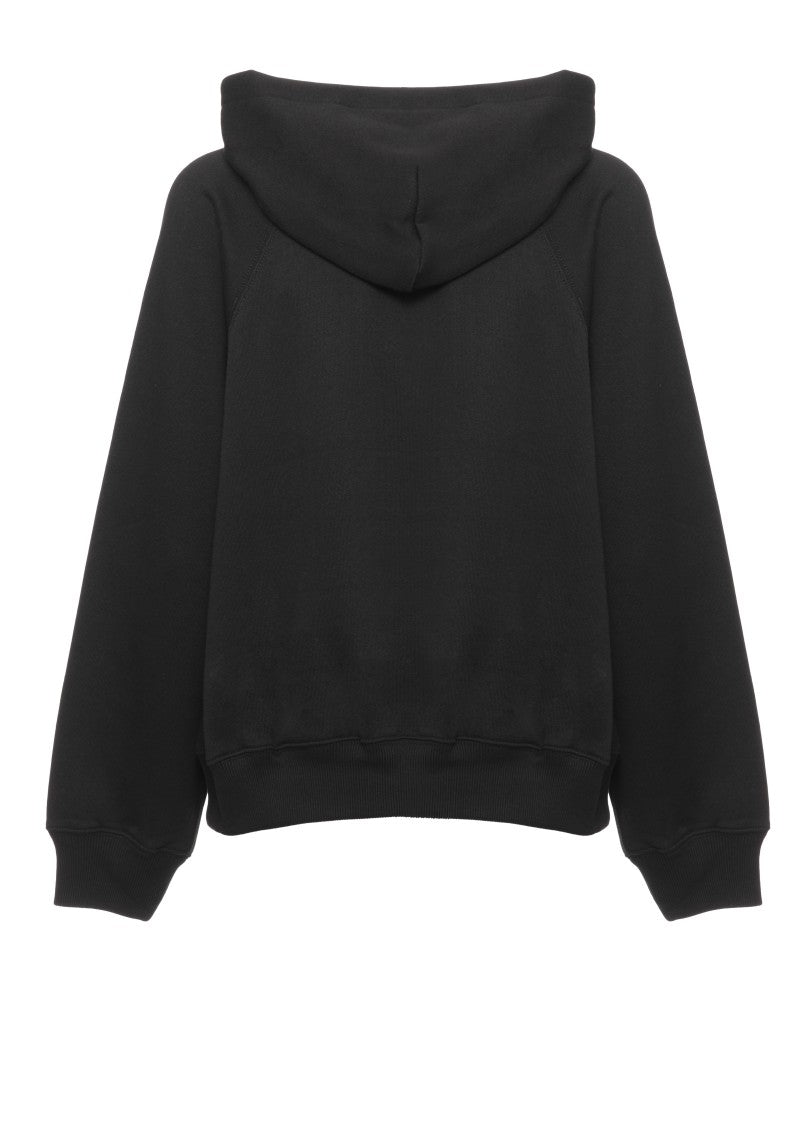 Polo Ralph Lauren Black White Embroidered Pony Cotton Hoodie