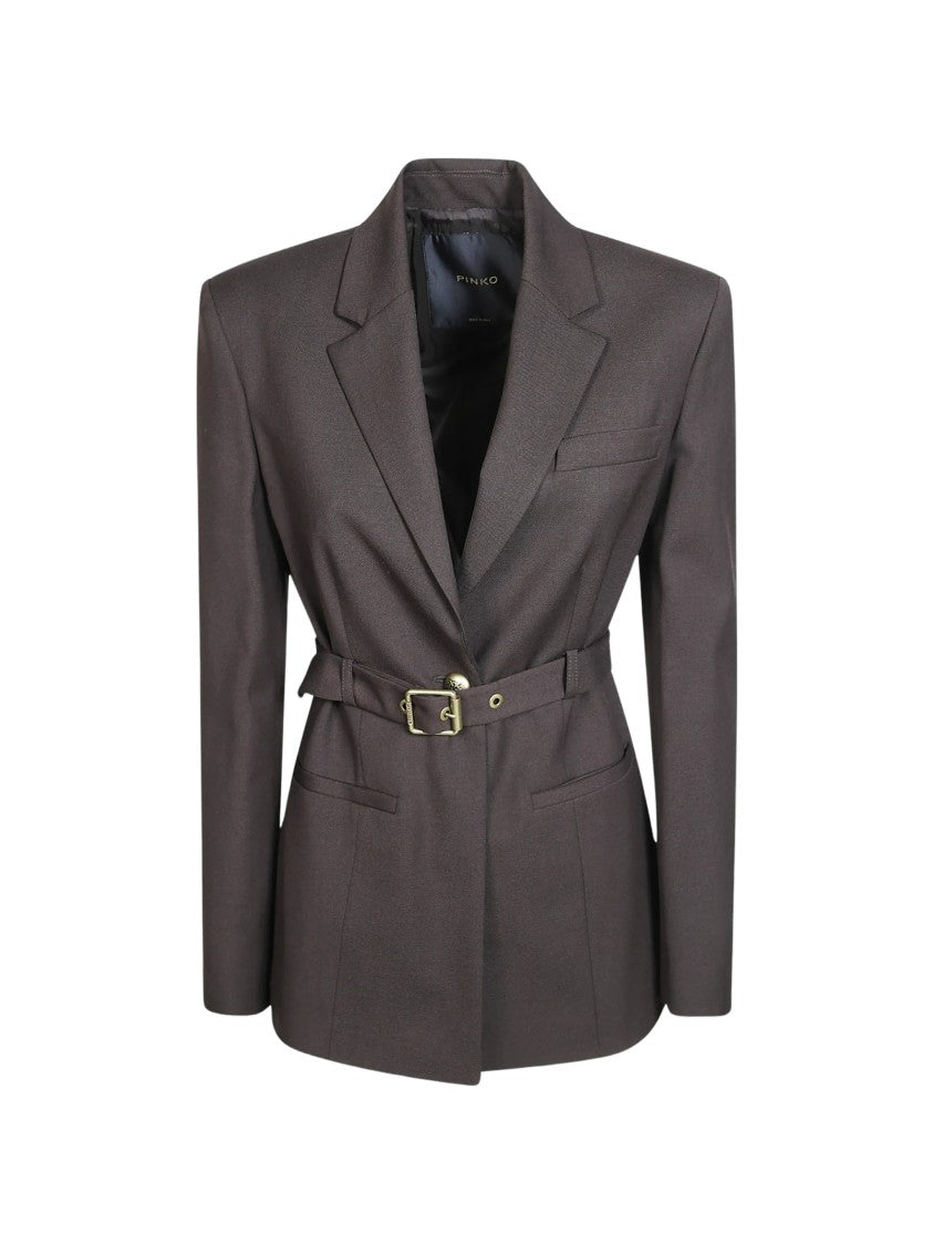 Pinko Vitiano Giacca Tailored Brown Blazer