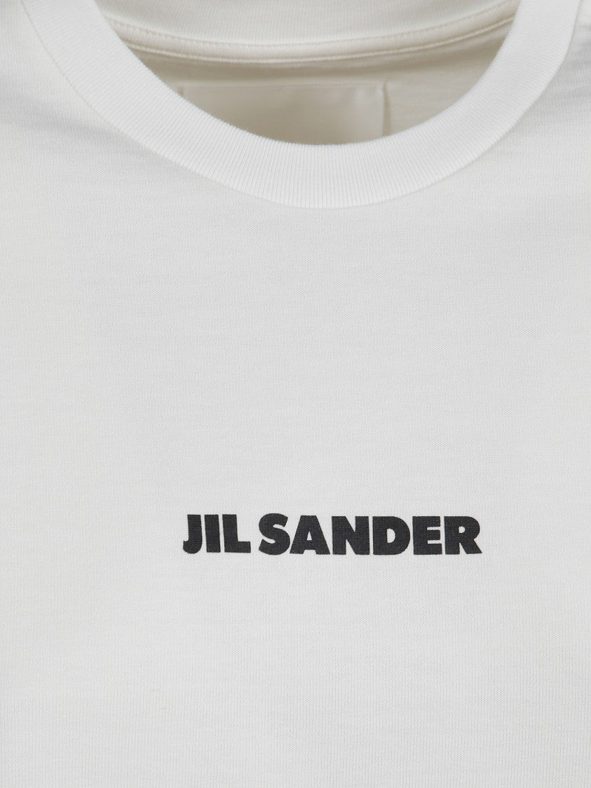 Jil Sander White Minimalist Logo Cotton T-Shirt