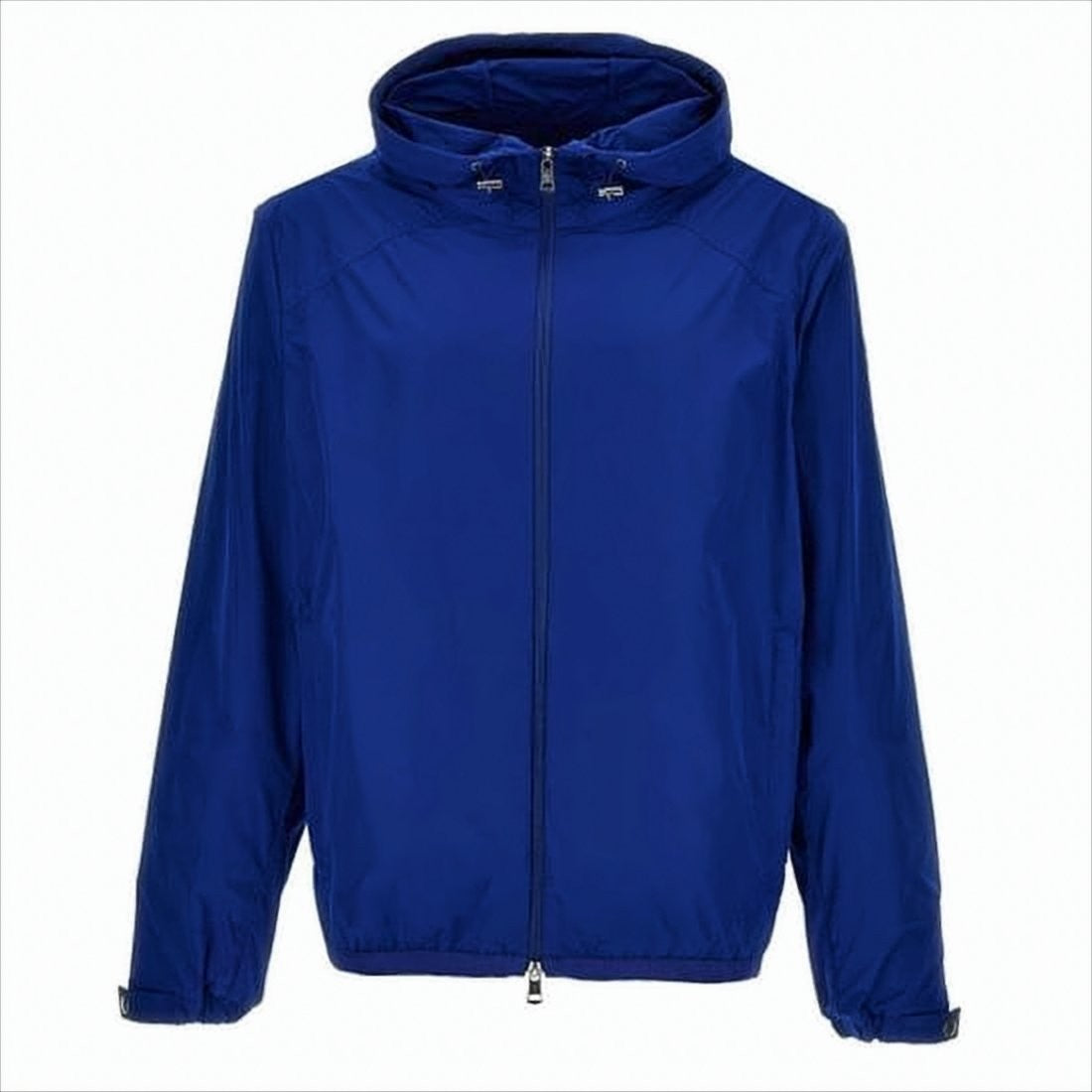 Moncler Lightweight Blue Jacket With Front Zipper