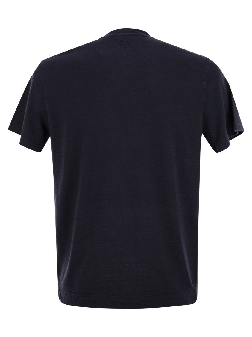 Fedeli Stretch Linen Short-Sleeved T-Shirt