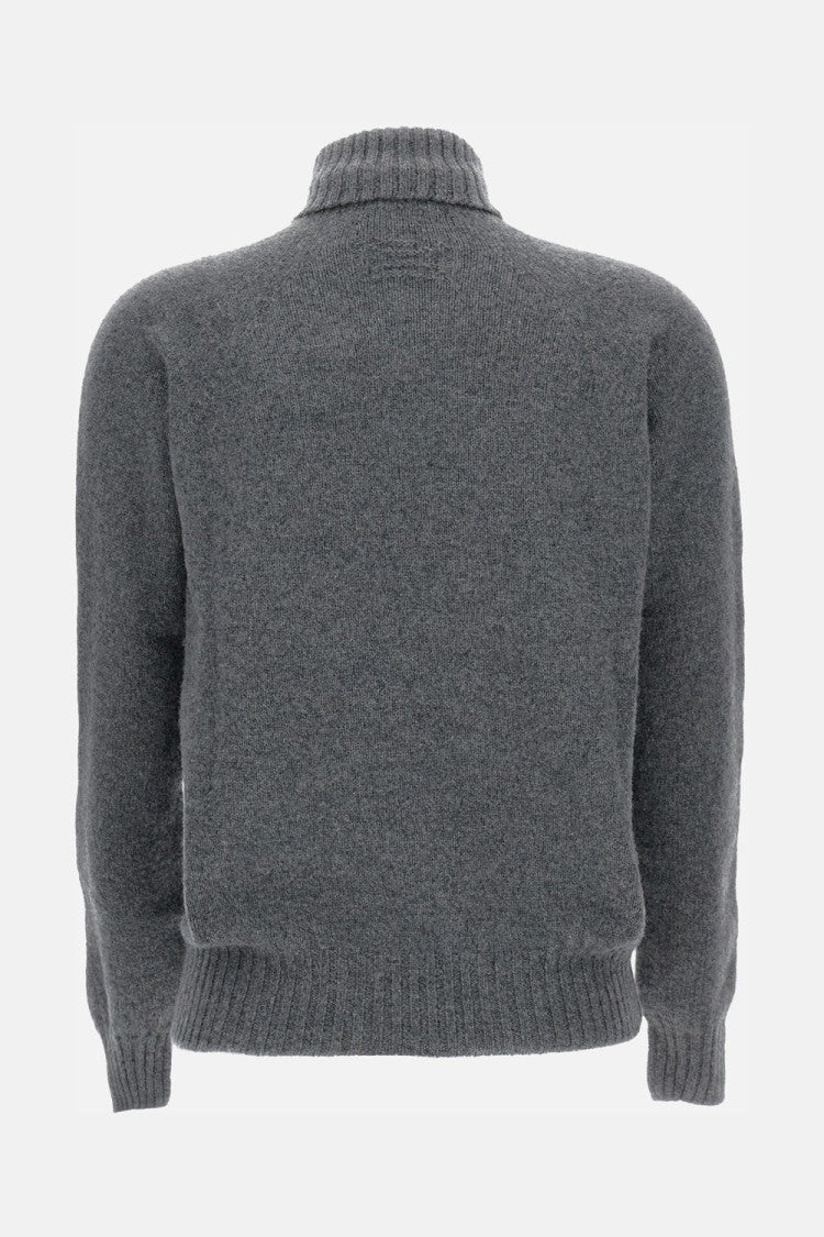 Drumohr Ribbed Turtleneck Wool Sweater