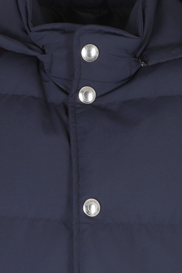 Eleventy Padded Vest With Detachable Hood And Snap Button Closure