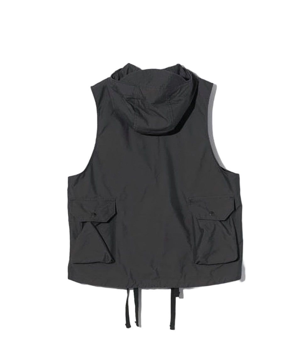 Engineered Garments Hooded Utility Vest With Front Flap Pockets