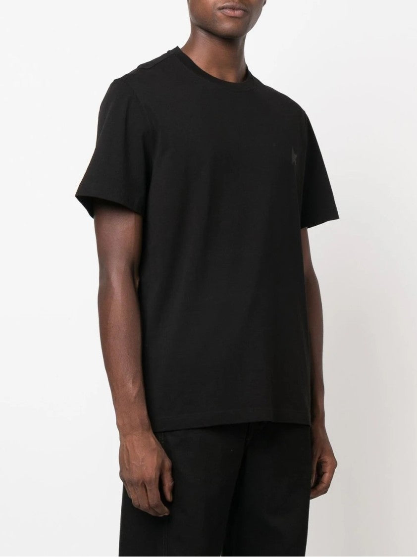 Golden Goose Classic Black T-Shirt With Subtle Star Logo