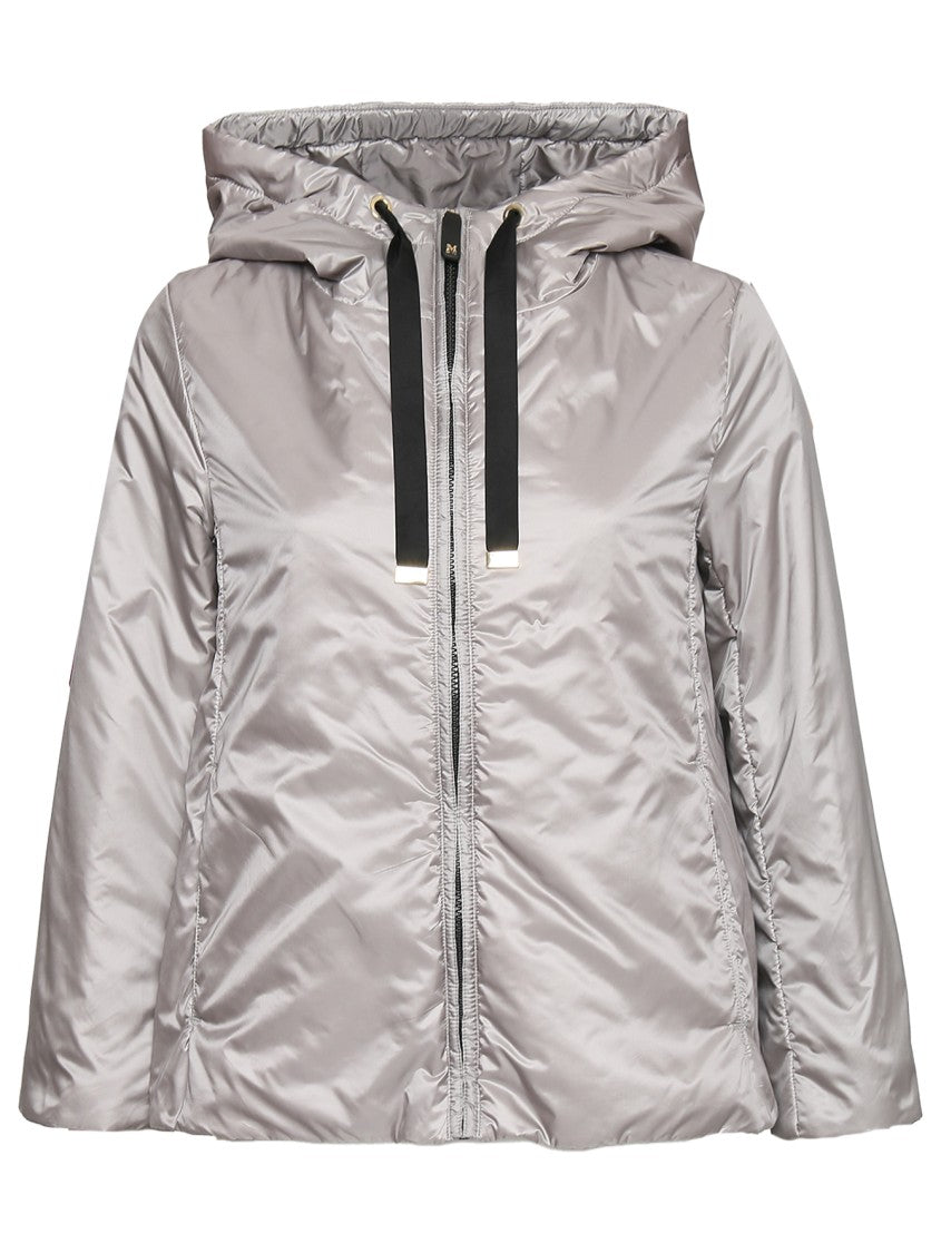 Max Mara Short Hooded Jacket With Metallic Drawstring Detail