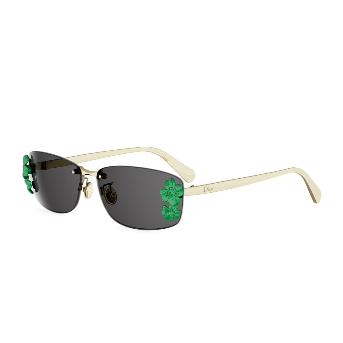 Dior Diorclover S1i Sunglasses Rectangular Rimless Metal - Gold