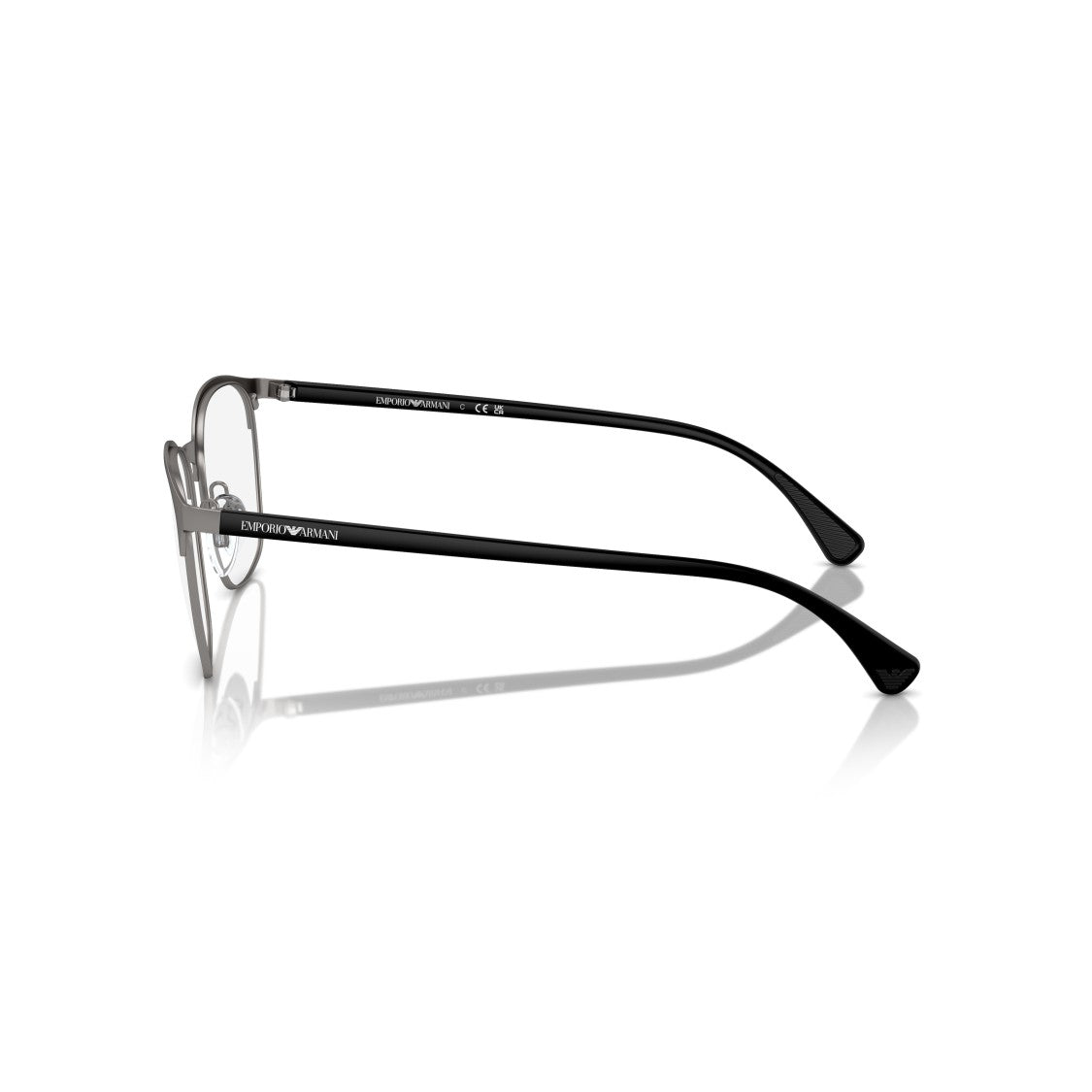 Emporio Armani 0Ea1114 Rectangular Metal Frame Sunglasses With Adjustable Nose Pads