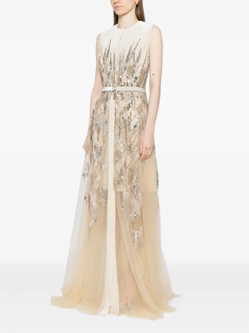 Saiid Kobeisy Velvet Embroidered Dress