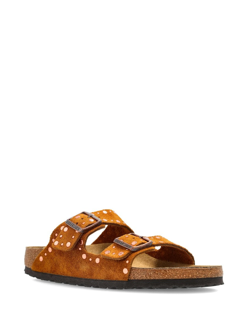 Birkenstock Arizona Rivet Brown Suede Two-Strap