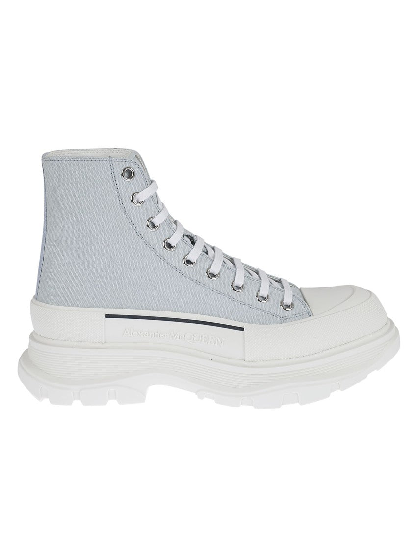 Alexander Mcqueen High-Top Sneakers In Smooth Calf Leather